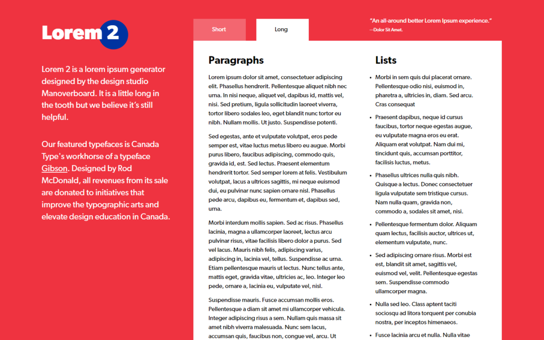 Lorem Ipsum Generator – lorem2.com